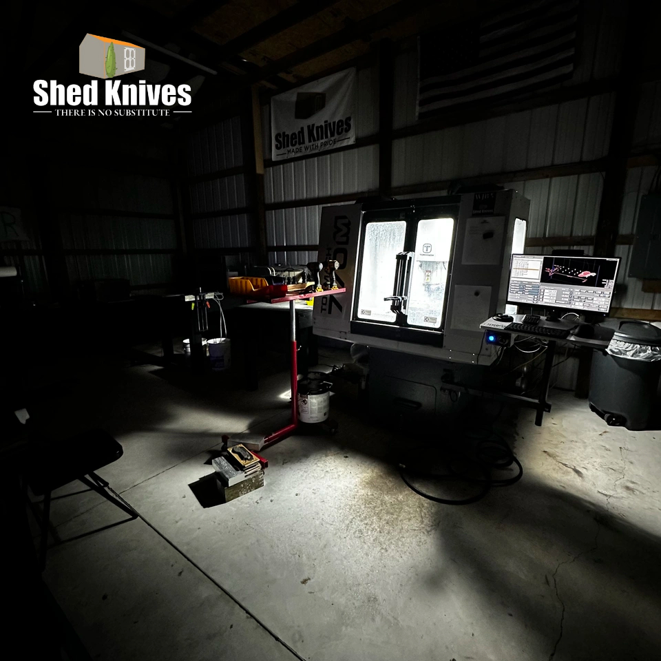 Shedknives.com: 2026 Shed Knives Skur Buschraft Knife with Sheath, Full Tang Knife Fixed Blade Camping Knife, Large Blade Outdoors Knife Survival Knife with G-10 Handle, hunting, fishing, camping, hiking, 154-CM steel blade 100% USA Made