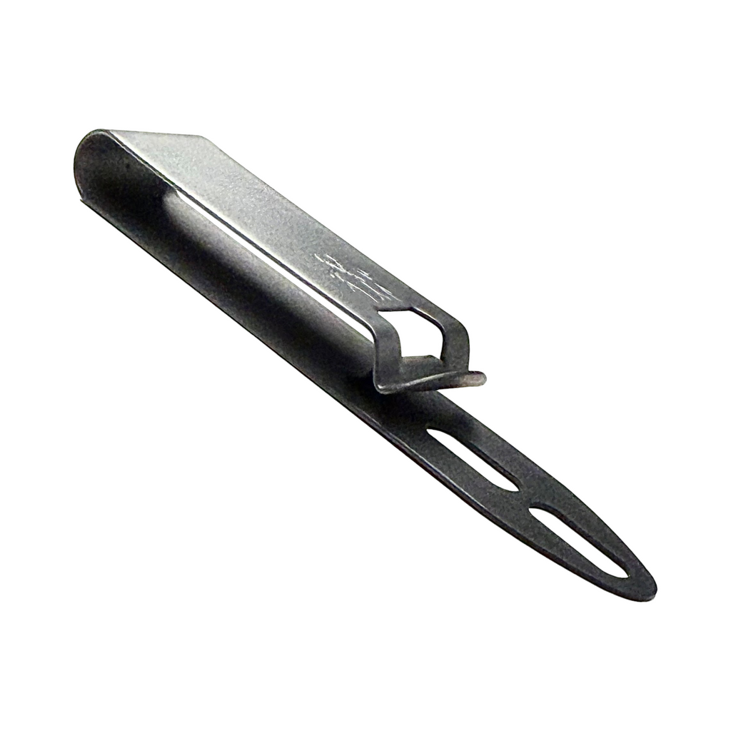 Discreet Carry Concepts Mod 4 Universal HLR Discreet Gear Clip – 1.75 inch belt clip, height adjustable with dual slot design, corrosion-resistant DCC Gray Cerakote finish, fits holsters and sheaths, durable USA-made pocket clip.