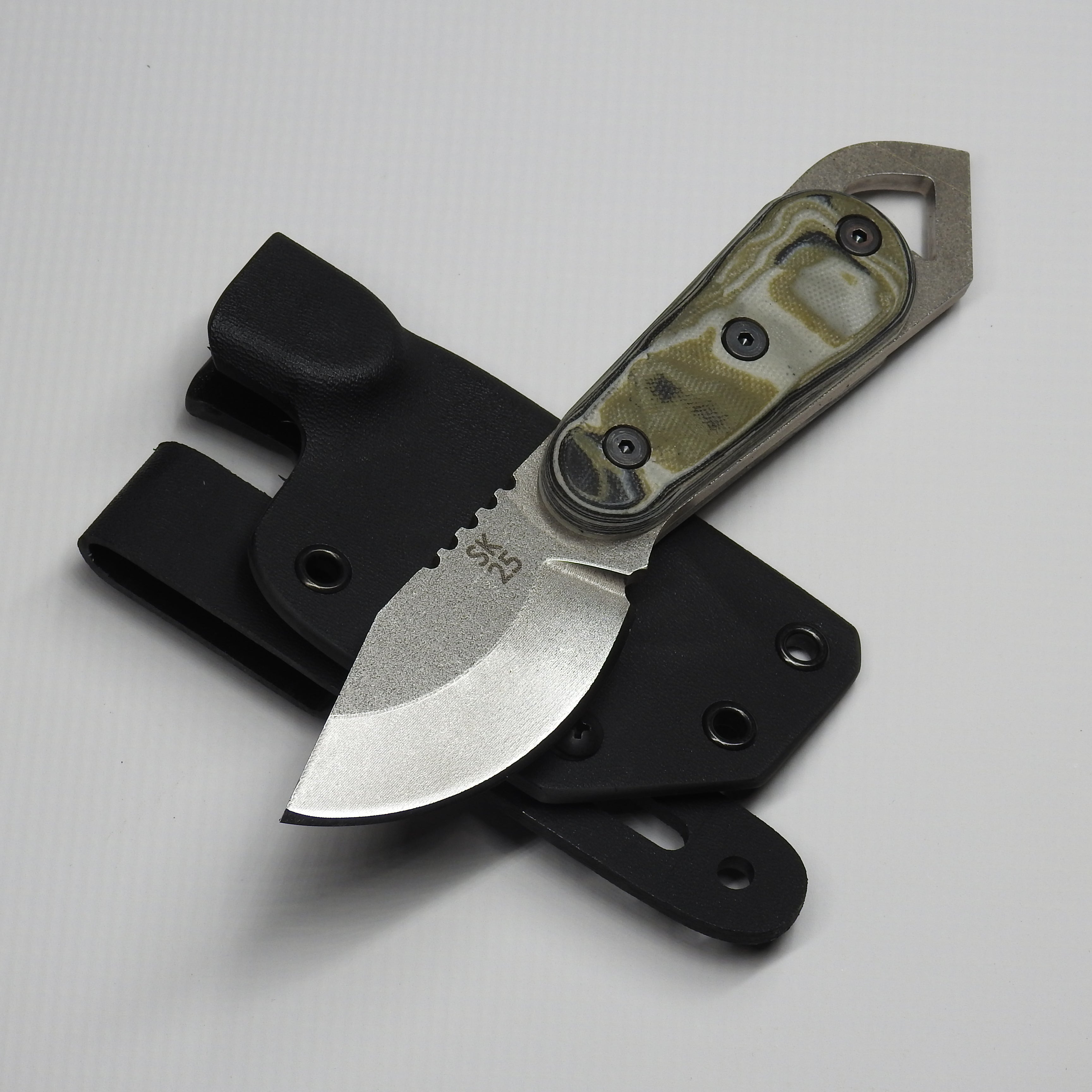 Shedknives.com: 2025 Shed Knives Skur Buschraft Knife with Sheath, Full Tang Knife Fixed Blade Camping Knife, Large Blade Outdoors Knife Survival Knife with G-10 Handle, hunting, fishing, camping, hiking, 154-CM steel blade 100% USA Made