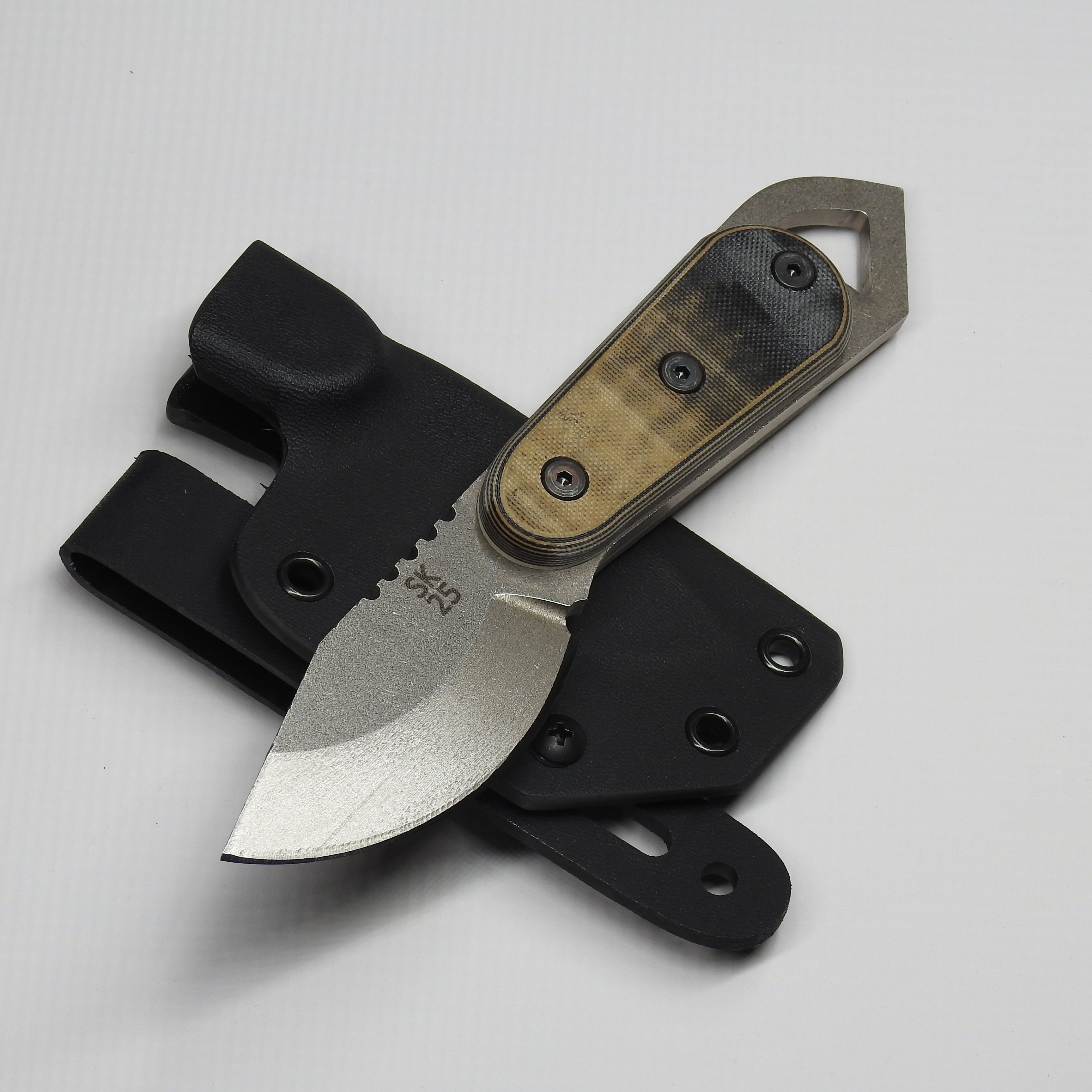 Shedknives.com: 2025 Shed Knives Skur Buschraft Knife with Sheath, Full Tang Knife Fixed Blade Camping Knife, Large Blade Outdoors Knife Survival Knife with G-10 Handle, hunting, fishing, camping, hiking, 154-CM steel blade 100% USA Made