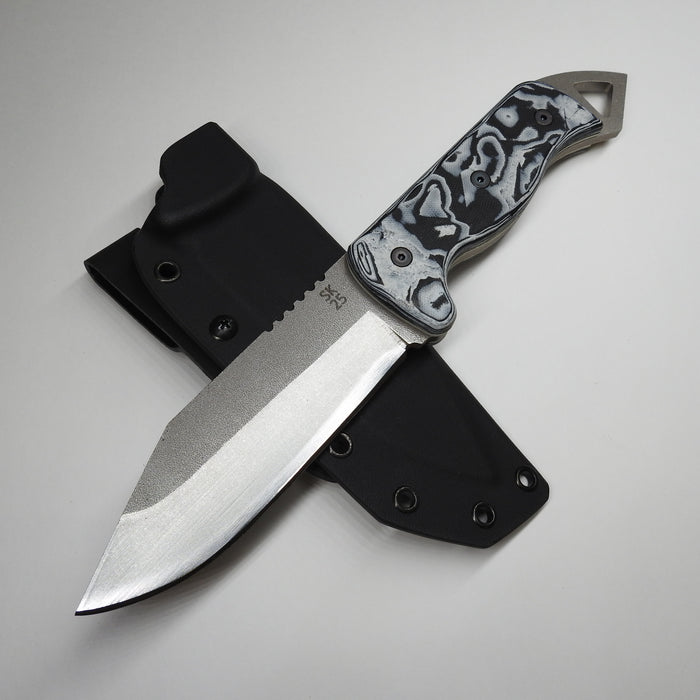 Shedknives.com: 2025 Shed Knives Momentum Buschraft Knife with Sheath, Full Tang Knife Fixed Blade Camping Knife, Large Blade Outdoors Knife Survival Knife with G-10 Handle, hunting, fishing, camping, hiking, 154-CM steel blade 100% USA Made