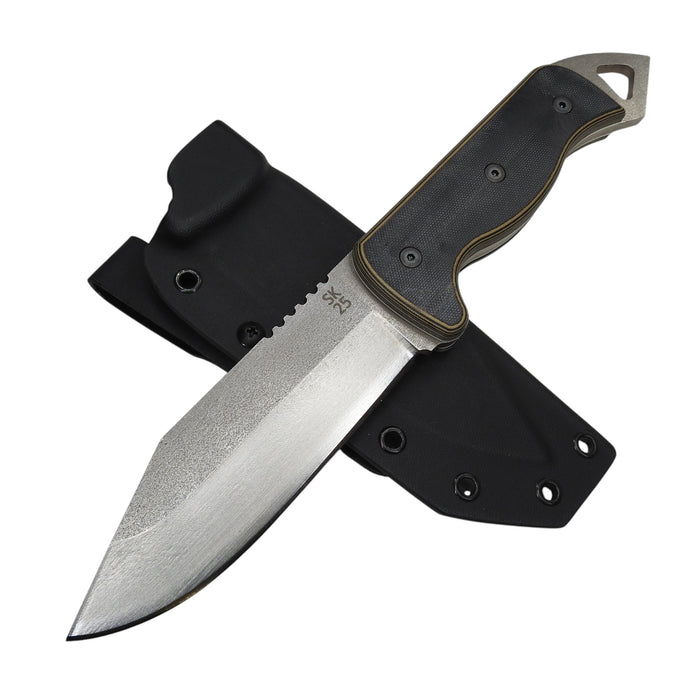 Shedknives.com: 2025 Shed Knives Momentum Buschraft Knife with Sheath, Full Tang Knife Fixed Blade Camping Knife, Large Blade Outdoors Knife Survival Knife with G-10 Handle, hunting, fishing, camping, hiking, 154-CM steel blade 100% USA Made