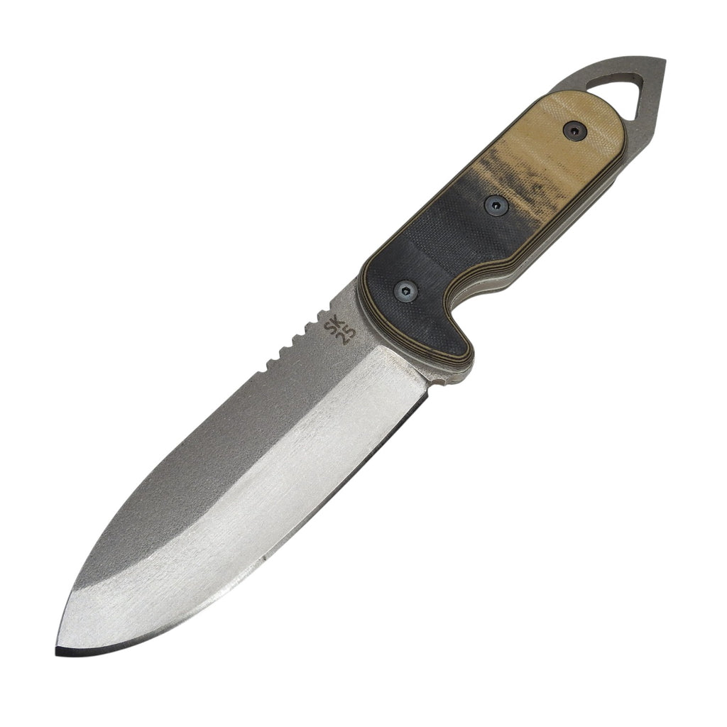 Shedknives.com: 2025 Shed Knives Visionary Buschraft Knife with Sheath, Full Tang Knife Fixed Blade Camping Knife, Large Blade Outdoors Knife Survival Knife with G-10 