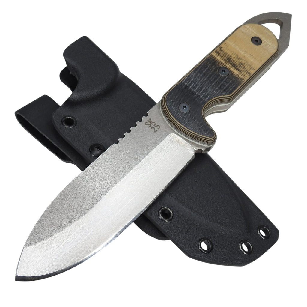 Shedknives.com: 2025 Shed Knives Visionary Buschraft Knife with Sheath, Full Tang Knife Fixed Blade Camping Knife, Large Blade Outdoors Knife Survival Knife with G-10 