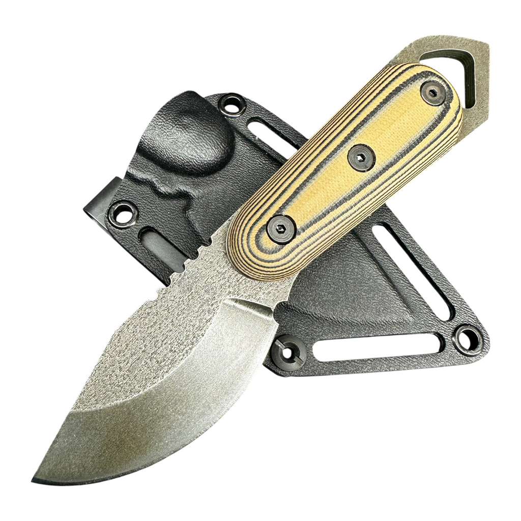 Shedknives.com: 2026 Shed Knives Skur Buschraft Knife with Sheath, Full Tang Knife Fixed Blade Camping Knife, Large Blade Outdoors Knife Survival Knife with G-10 Handle, hunting, fishing, camping, hiking, 154-CM steel blade 100% USA Made CNC milled