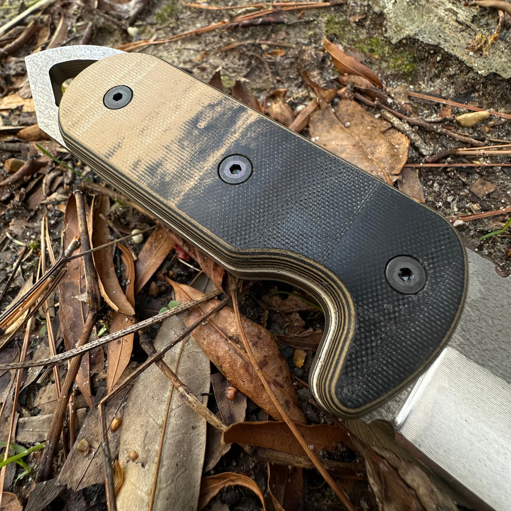 Shedknives.com: 2025 Shed Knives Visionary Buschraft Knife with Sheath, Full Tang Knife Fixed Blade Camping Knife, Large Blade Outdoors Knife Survival Knife with G-10 