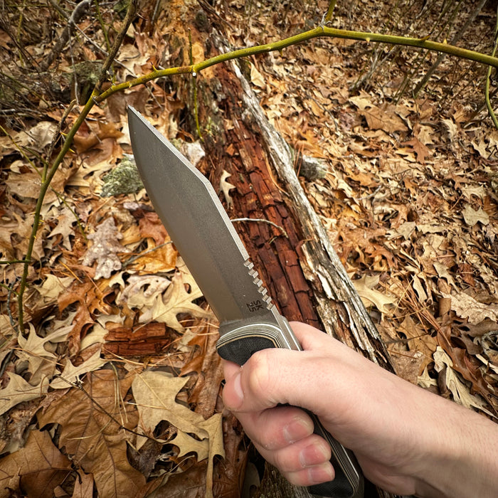 Shedknives.com: 2025 Shed Knives Momentum Buschraft Knife with Sheath, Full Tang Knife Fixed Blade Camping Knife, Large Blade Outdoors Knife Survival Knife with G-10 Handle, hunting, fishing, camping, hiking, 154-CM steel blade 100% USA Made