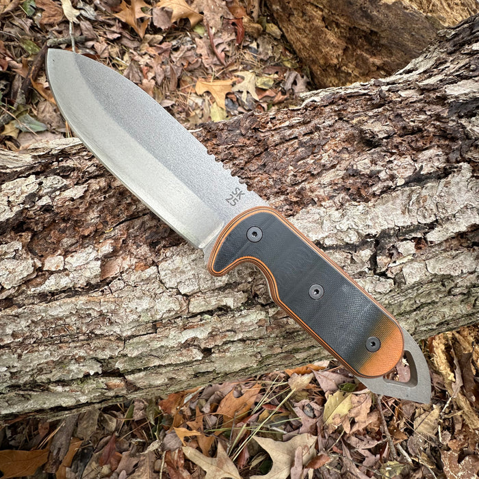 Shedknives.com: 2025 Shed Knives Visionary Buschraft Knife with Sheath, Full Tang Knife Fixed Blade Camping Knife, Large Blade Outdoors Knife Survival Knife with G-10 Handle, hunting, fishing, camping, hiking, 154-CM steel blade 100% USA Made