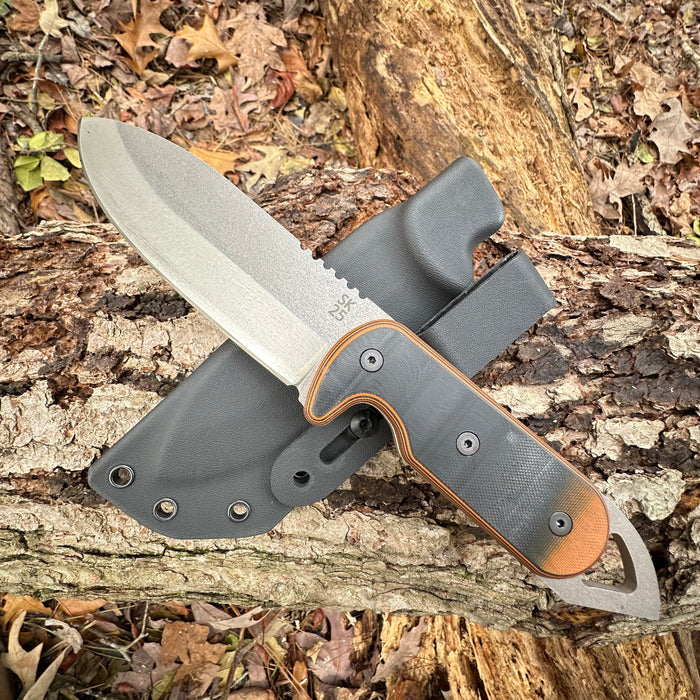 Shedknives.com: 2025 Shed Knives Visionary Buschraft Knife with Sheath, Full Tang Knife Fixed Blade Camping Knife, Large Blade Outdoors Knife Survival Knife with G-10 Handle, hunting, fishing, camping, hiking, 154-CM steel blade 100% USA Made