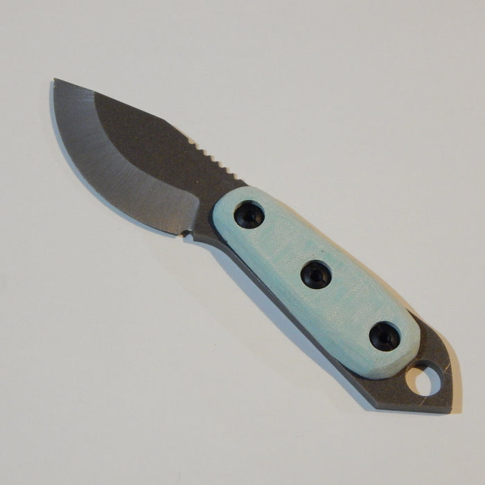 2023 Shed Knives Skur in Tiffany Blue G-10 Stock photo
